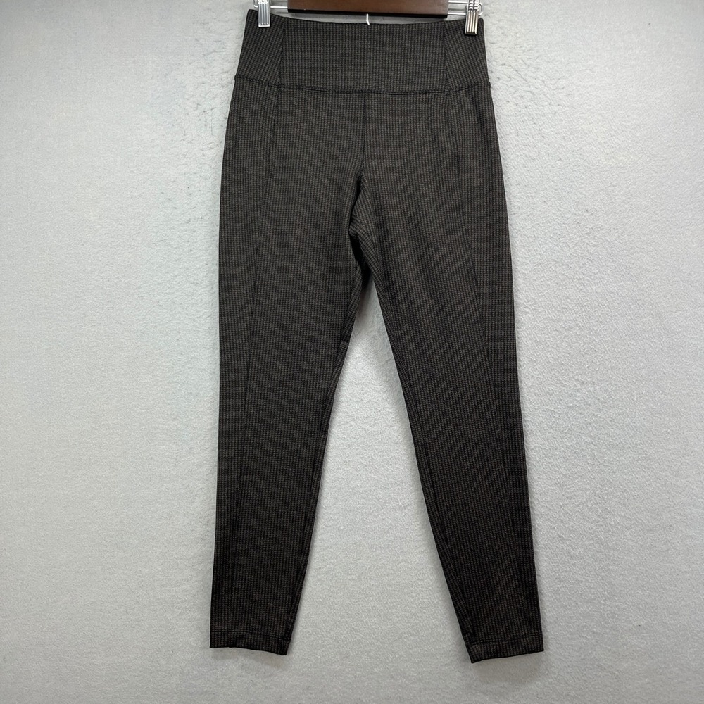 Athleta Leggings Womens Small Gray High Rise Delancey Houndstooth Tight Gym Yoga